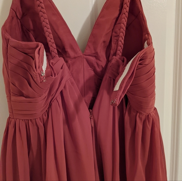 Azazie terra cotta long formal dress - Picture 3 of 13